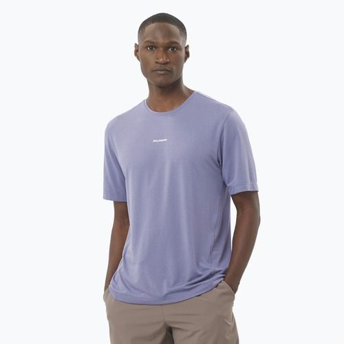 Tricou de alergare pentru bărbați Salomon SHAKEout Core blue granite