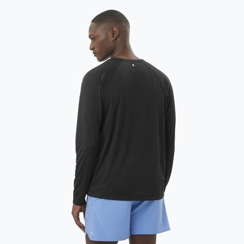 Longsleeve de alergare pentru bărbați Salomon SHAKEout Core deep black