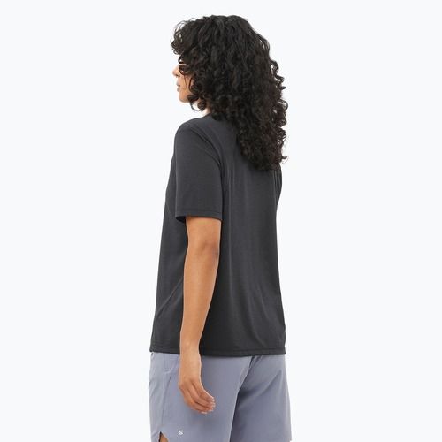 Tricou de alergare pentru femei Salomon SHAKEout Core deep black