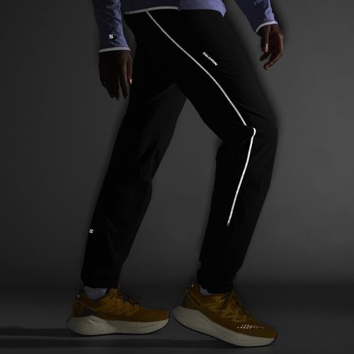 Pantaloni de alergare pentru bărbați Salomon Sense Aero Stow deep black
