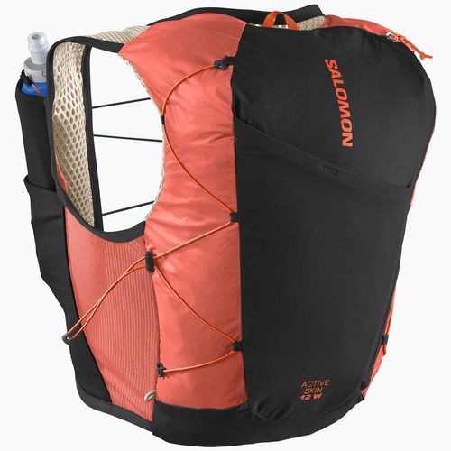 Vestă de alergare pentru femei Salomon Active Skin 12 Set emerglow/black