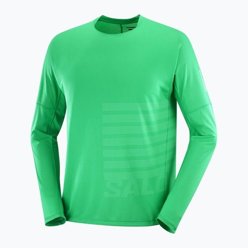 Longsleeve de alergare pentru bărbați Salomon Sense Aero Tee GFX parakeet/spearmint