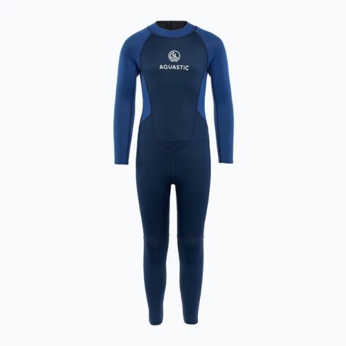 Spumă de înot pentru copii AQUASTIC Wavey LG Jrb 2 mm albastru marin/albastru