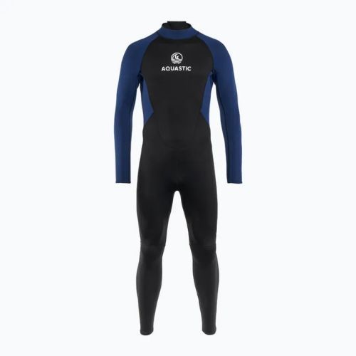 Spumă de înot pentru bărbați AQUASTIC Wavey LG 2 mm negru/albastru marin