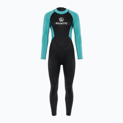Spumă de înot pentru femei AQUASTIC Wavey LG WMNS 2 mm negru/mentă