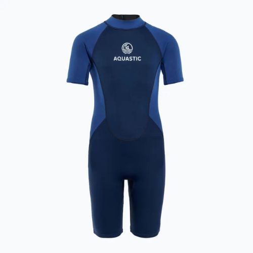 Spumă de înot pentru copii AQUASTIC Wavey Jrb 2 mm albastru marin/albastru