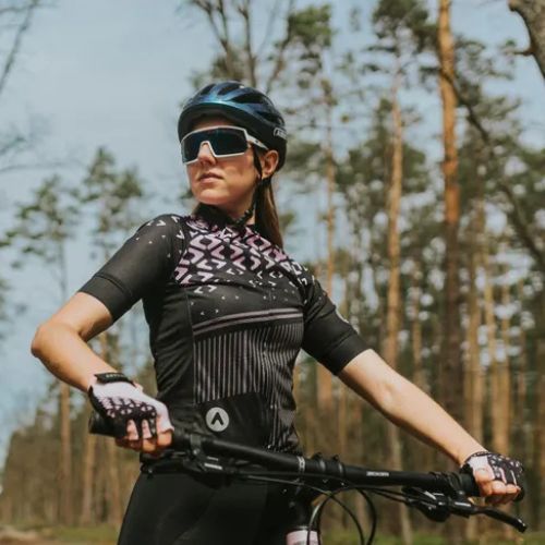 Tricou de ciclism pentru femei ATTABO Tevi WMNS negru/roz