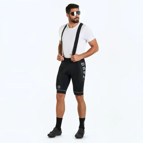 Pantaloni scurți de ciclism pentru bărbați ATTABO Kirun Pro Bib Shorts Cargo negri