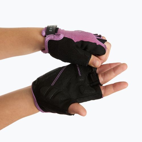 Manuși de ciclism pentru copii ATTABO Vito JRG gel shock proof roz/negru
