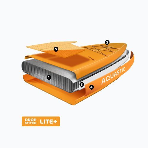 Placă SUP AQUASTIC Touring 12'6" portocaliu
