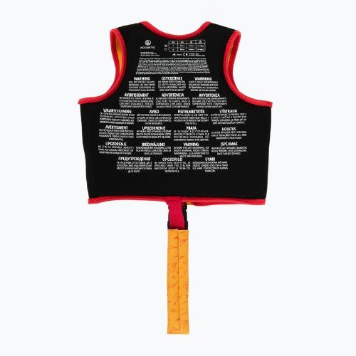 Vestă de siguranță pentru copii AQUASTIC Junior roz/galben
