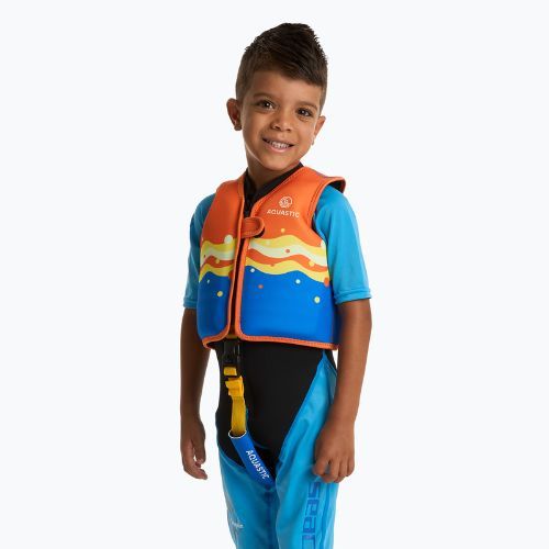 Vestă de siguranță AQUASTIC Junior portocaliu/albastru