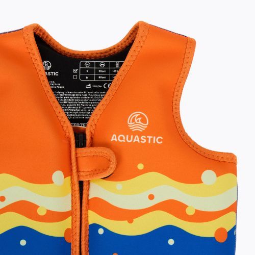 Vestă de siguranță AQUASTIC Junior portocaliu/albastru