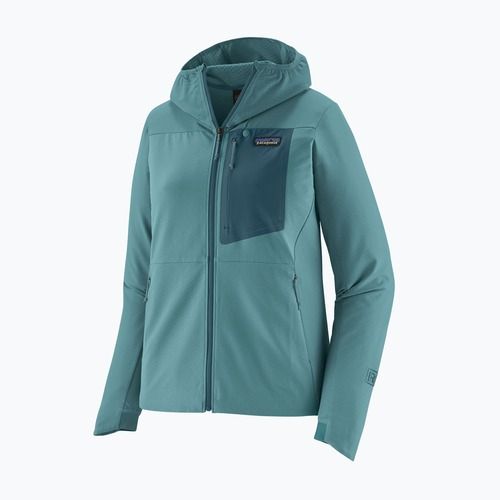 Geacă softshell pentru femei  Patagonia R1 CrossStrata Hoody wetland blue