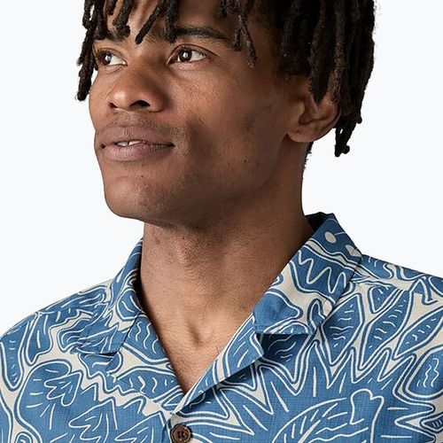 Cămașă pentru bărbați Patagonia Tidal Threads Camp bees and lowers/still blue