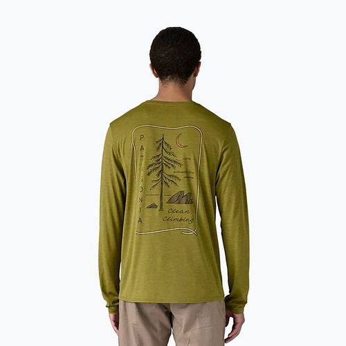 Longsleeve pentru bărbați Patagonia Cap Cool Daily Graphic Lands clean climb roots/graze green x-dye
