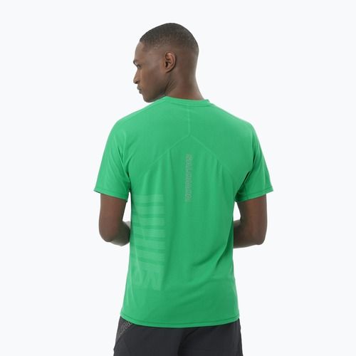 Tricou de alergare pentru bărbați Salomon Sense Aero Tee GFX parakeet / spearmintme