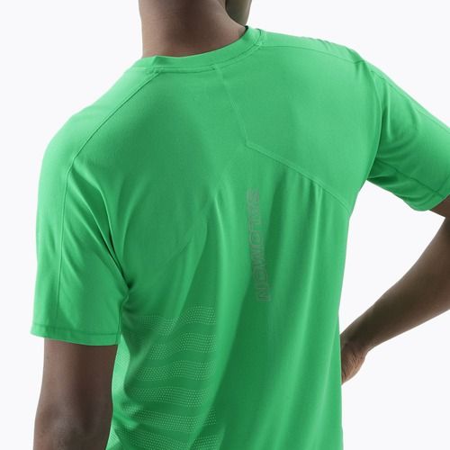 Tricou de alergare pentru bărbați Salomon Sense Aero Tee GFX parakeet / spearmintme