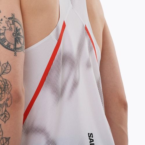 Tank top de alergare pentru bărbați Salomon S/Lab Speed Singlet white / andorra