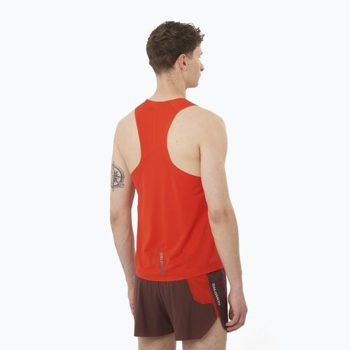 Tank top de alergare pentru bărbați Salomon S/Lab Speed Singlet flery red