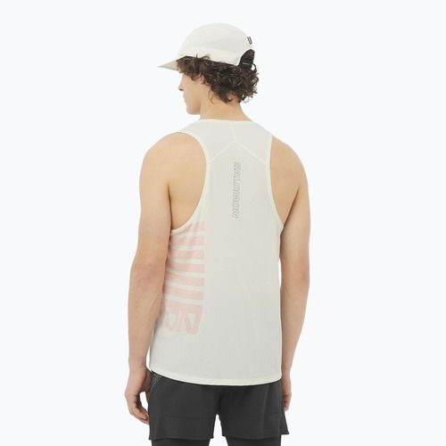 Tank top de alergare pentru bărbați Salomon Sense Aero Singlet GFX icicle