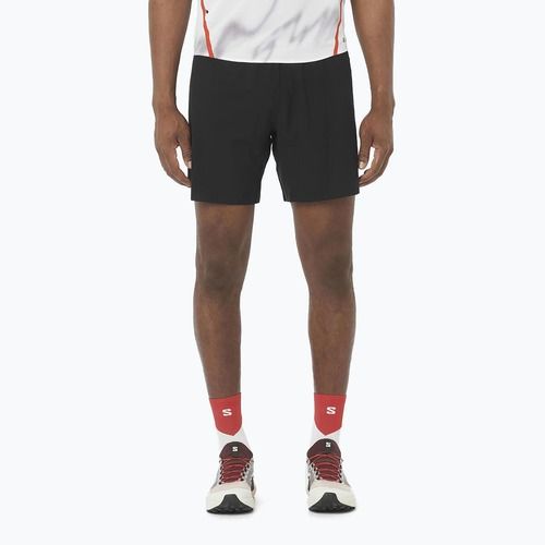 Pantaloni scurți de alergare pentru bărbați Salomon S/Lab Speed Spl 7" deep black / fiery red