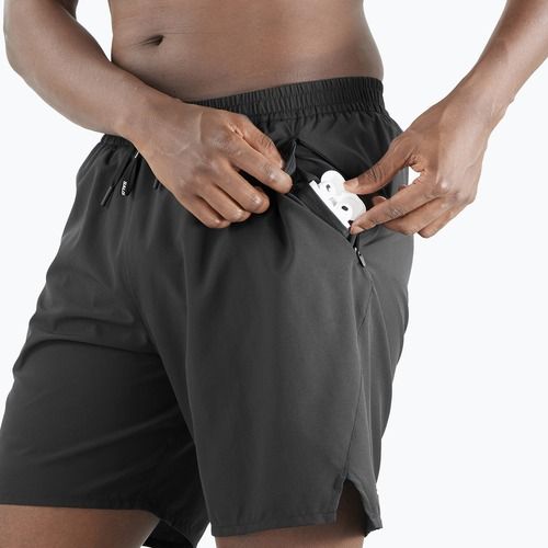 Pantaloni scurți de alergare pentru bărbați Salomon Shakeout Core 2IN1 7" deep black