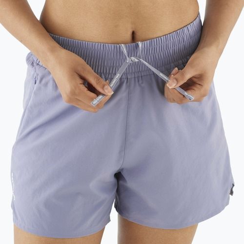 Pantaloni scurți de alergare pentru femei Salomon SHAKEout Core 4" blue granite