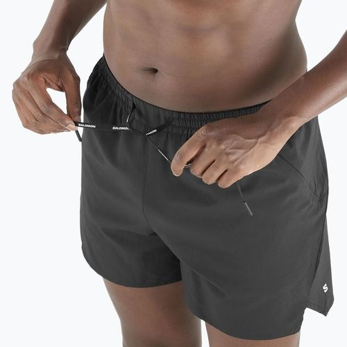 Pantaloni scurți de alergare pentru bărbați Salomon SHAKEout Core 5" deep black