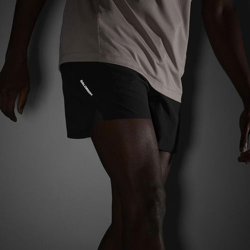 Pantaloni scurți de alergare pentru bărbați Salomon SHAKEout Core 5" deep black