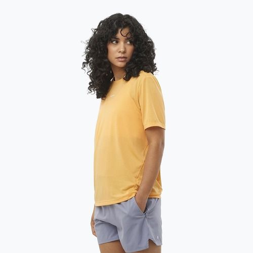 Tricou de alergare pentru femei Salomon SHAKEout Core apricot