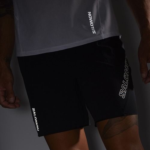 Pantaloni scurți de alergare pentru bărbați Salomon Sense Aero 7'' deep black