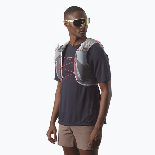 Vestă de alergare Salomon ADV SKIN 12 Set castelrock/alloy/neon flame