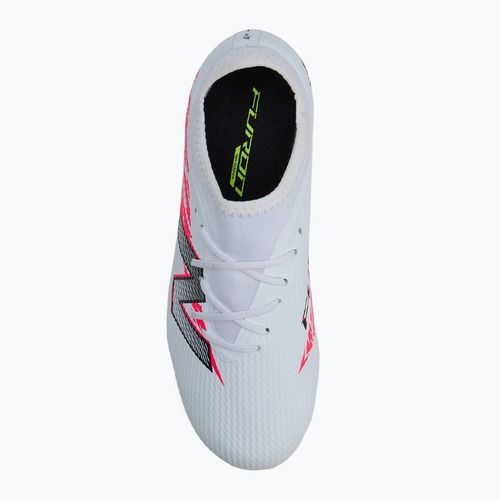 Încălțăminte de fotbal pentru copii New Balance Furon Team V8 Jr FG white
