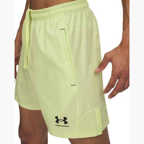 Pantaloni scurți de fotbal pentru bărbați Under Armour Challenger Pro Woven sonic yellow / black