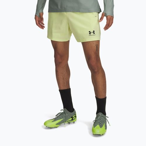 Pantaloni scurți de fotbal pentru bărbați Under Armour Challenger Pro Woven sonic yellow / black