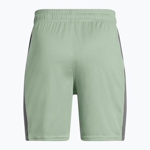 Pantaloni scurți de fotbal pentru copii Under Armour Challenger Knit silica green / castlerock / white