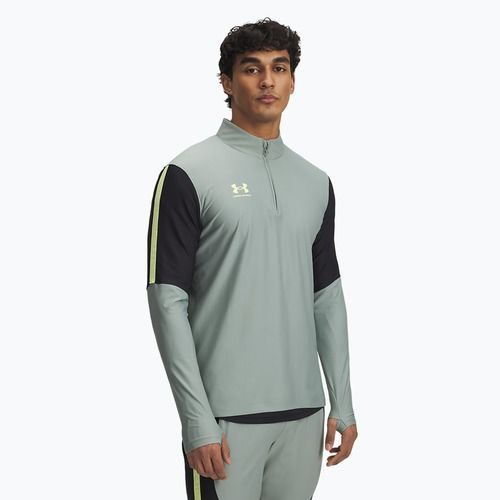 Bluză de fotbal pentru bărbați Under Armour Challenger Pro 1/4 Zip silica green / black / sonic yellow