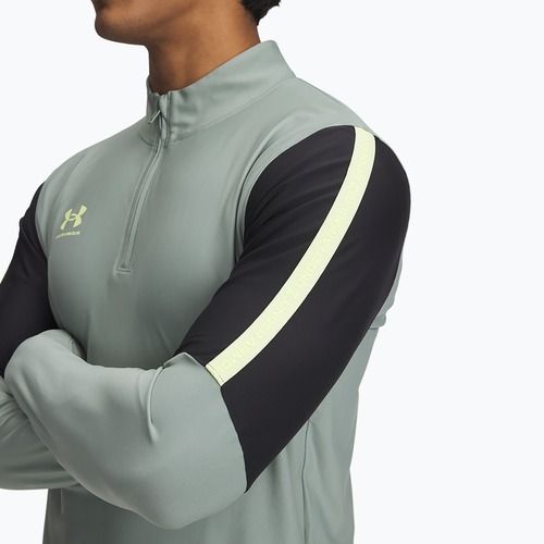 Bluză de fotbal pentru bărbați Under Armour Challenger Pro 1/4 Zip silica green / black / sonic yellow