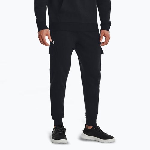Pantaloni pentru bărbați Under Armour Rival Fleece Cargo Jogger black / white