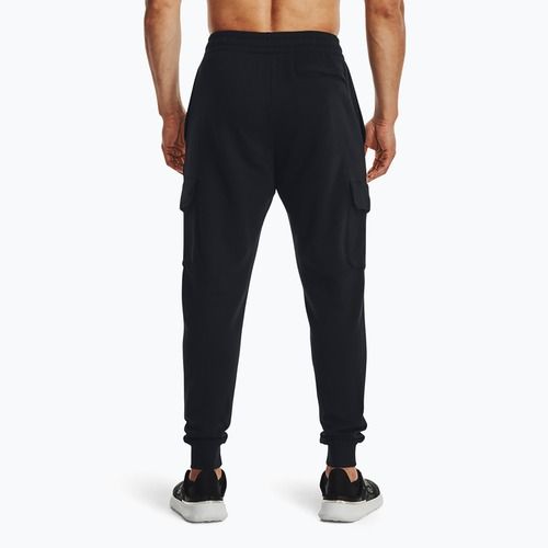 Pantaloni pentru bărbați Under Armour Rival Fleece Cargo Jogger black / white