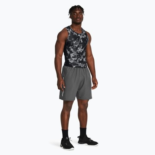 Pantaloni scurți de antrenament pentru bărbați Under Armour Woven Wordmark castlerock/white