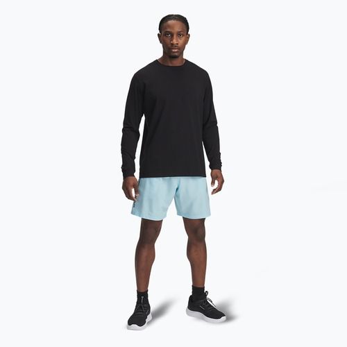 Pantaloni scurți de antrenament pentru bărbați Under Armour Woven Wordmark stream/black