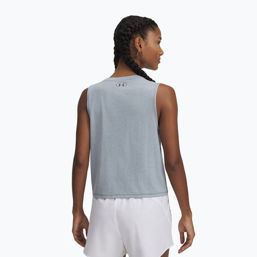 Top de antrenament pentru femei Under Armour Rush Energy Crop Tank downpour gray/downpour gray