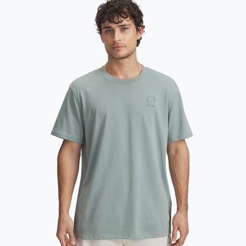 Tricou de baschet pentru bărbați Under Armour Curry Heavyweight Trend Tee silica green/silica green