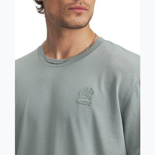 Tricou de baschet pentru bărbați Under Armour Curry Heavyweight Trend Tee silica green/silica green