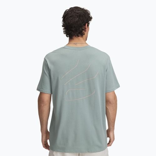 Tricou de baschet pentru bărbați Under Armour Curry Heavyweight Trend Tee silica green/silica green