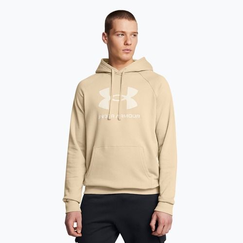Bluză pentru bărbați Under Armour Rival Fleece Logo HD city khaki/summit white