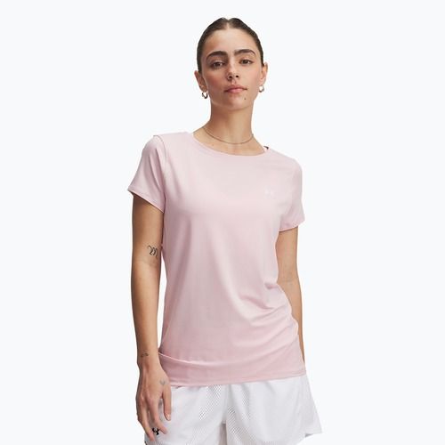 Tricou de antrenament pentru femei Under Armour HG Armour prime pink/white