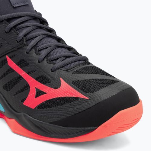 Încălțăminte de volei Mizuno Wave Dimension black/neon flame/peacock blue